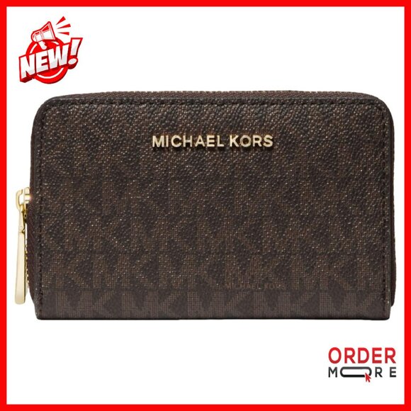 Handbags - Small Zip-Around Leather Wallet with Multiple Card Slots